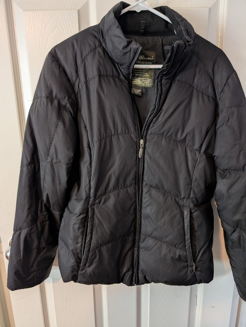 Medium Eddie Bauer Black Goose Down Puffer Jacket